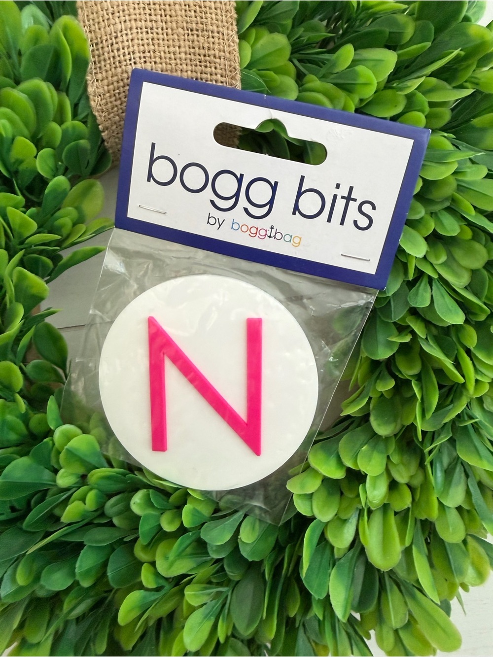 BOGG BAG White Round Charm Accent
